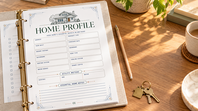 Home Maintenance Binder