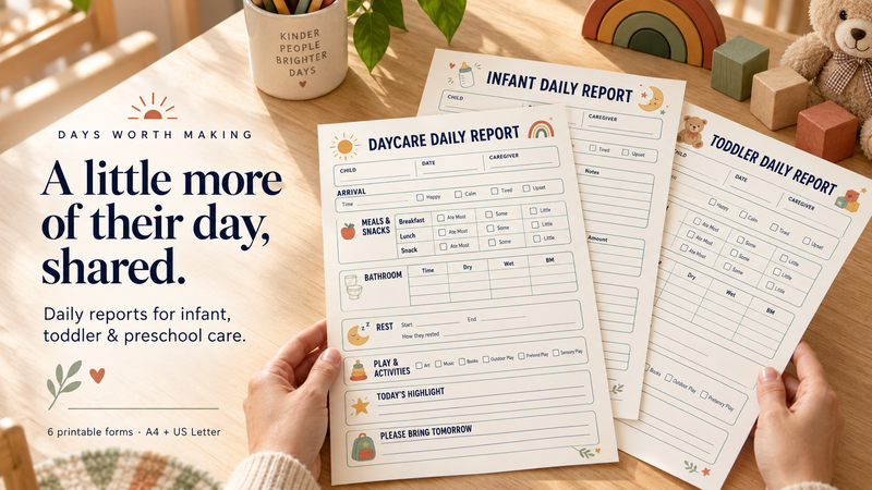 Daily Daycare Report Pack